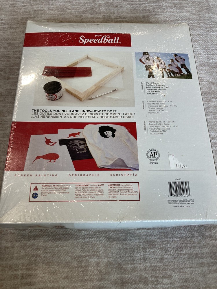 Speedball Basic Fabric Screen Printing Super Value Kit New