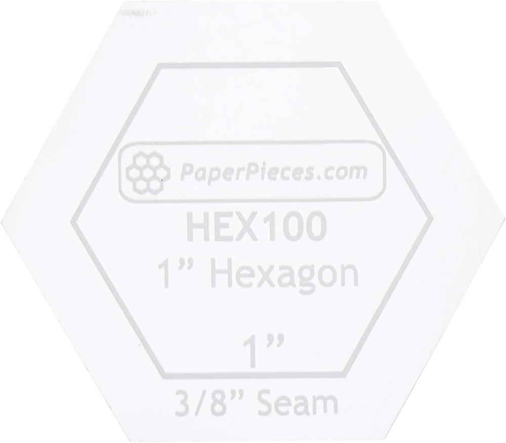 Acrylic Fabric Cutting 1In Hexagon Template