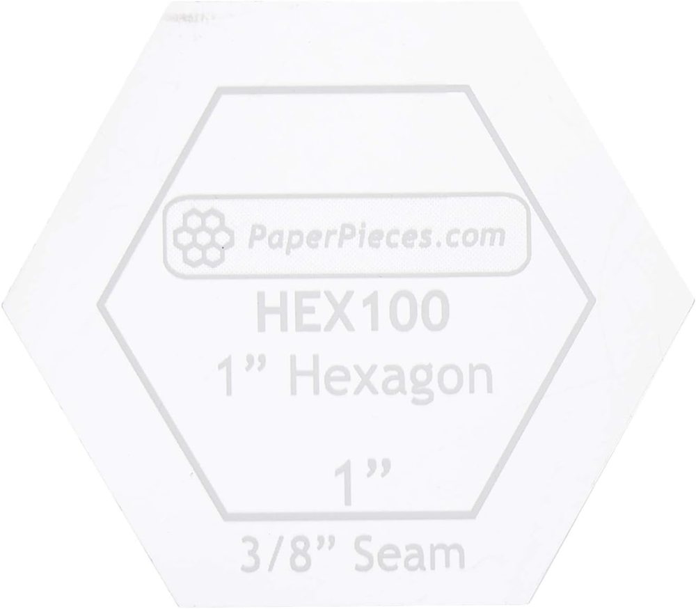 Acrylic Fabric Cutting 1In Hexagon Template