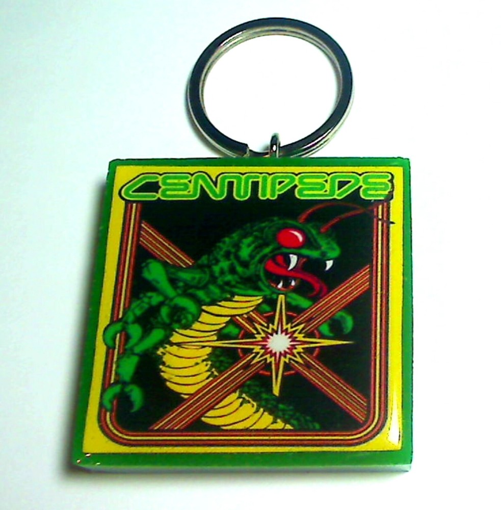 Centipede Arcade Coin Door accessory Keychain
