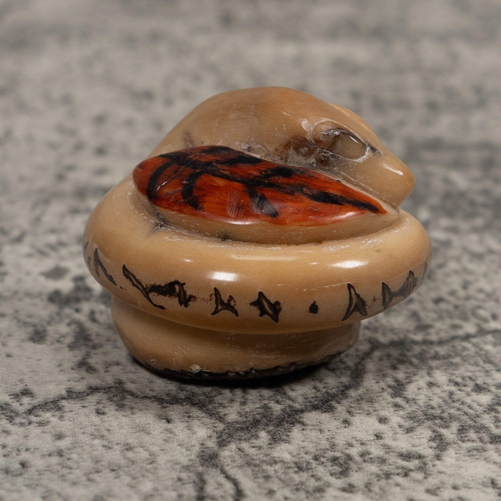 Vintage Snake Tagua Carving