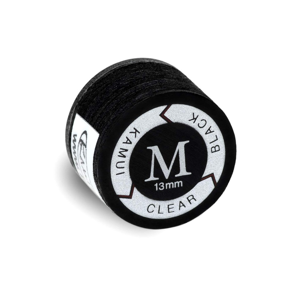 Clear Black Laminated Pool Billiard CUE TIP - 1 pc (Medium, 13 mm)