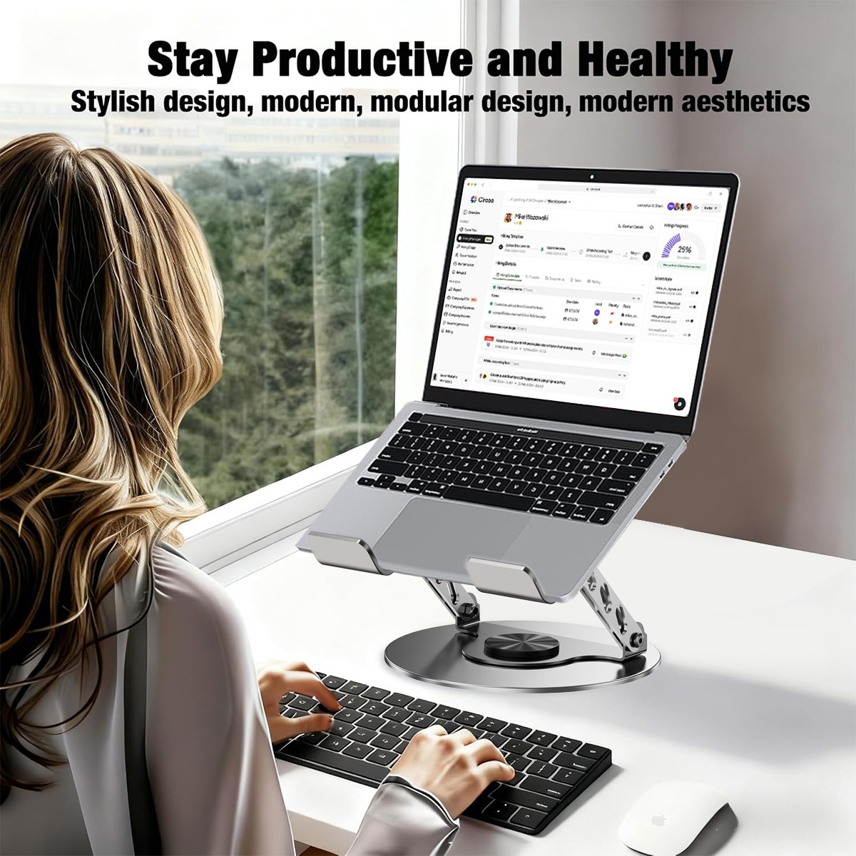 Adjustable Foldable Laptop Stand Aluminum Notebook Riser Computer Holder Desk