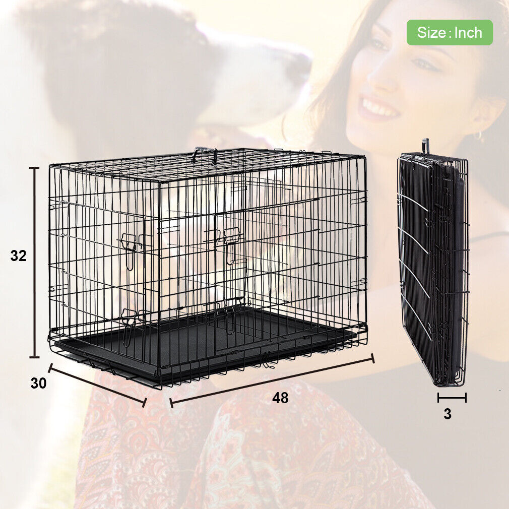 48 Inch Large Dog Crate Dog Cage Medium Dog Kennel Animal Pet Crate Pet Cage