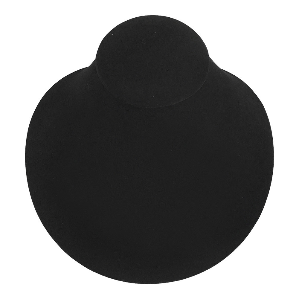 Black Narrow Velvet Necklace Display Large Bust Holder 8 L x 8-1/4 W x 4-5/8 H