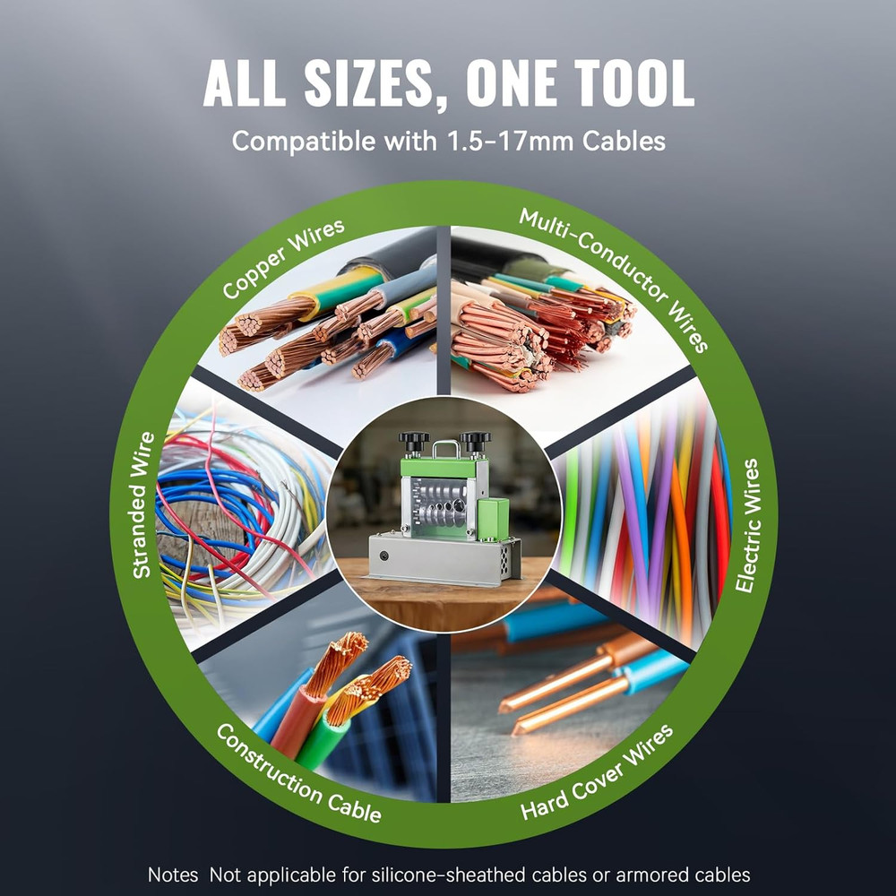 Electric Wire Stripping Machine, 0.06''-0.67'' Automatic Wire Stripper Machine w