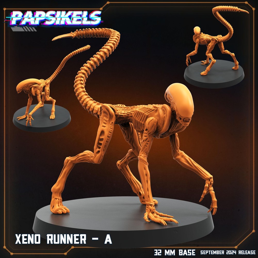Xeno Runner A-E - Resin Sci Fi Cyberpunk Aliens Mini | Papsikels