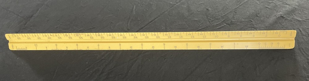 Vintage Triangular Ruler 12" Dietzgen 21626 Drafting Engineer Architect FREE S&H
