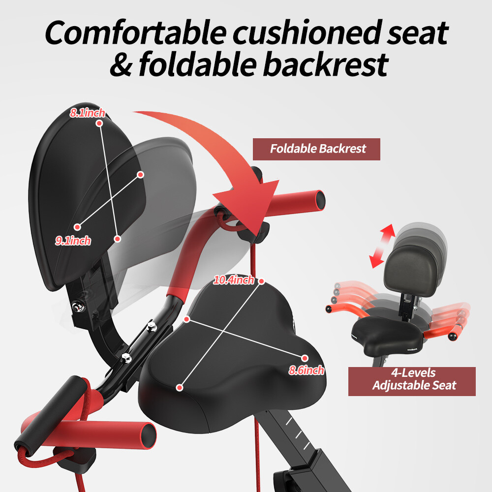 Folding Stationary Upright Indoor Cycling Exercise Bike Recumbent Fitness Bike