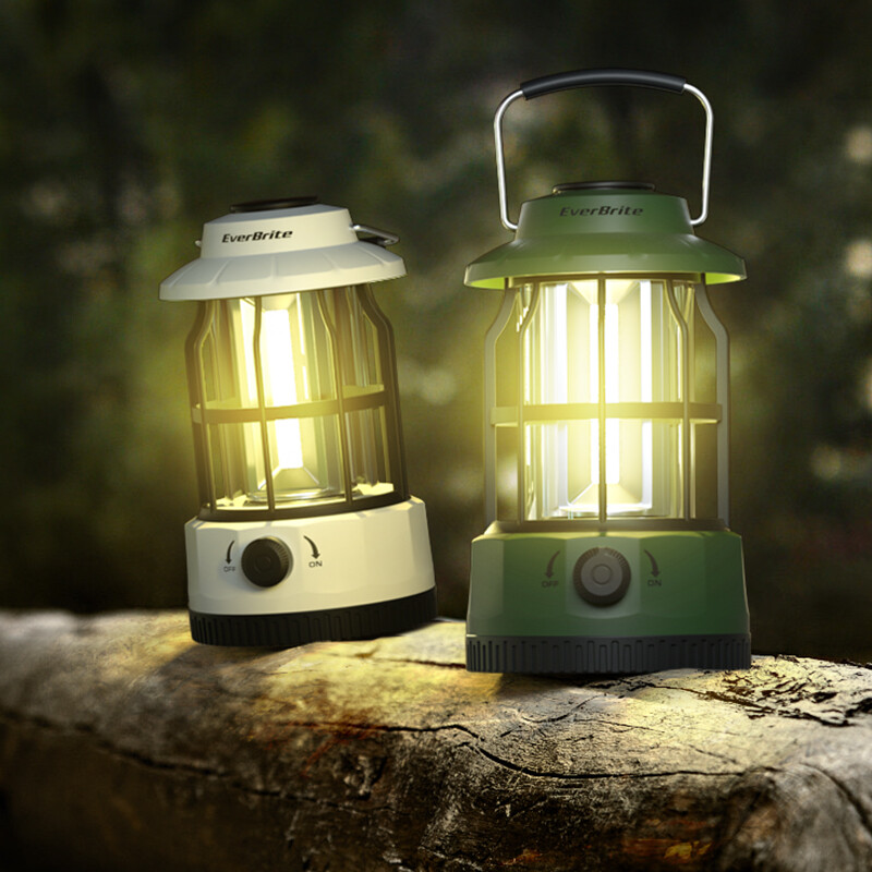 EverBrite LED Camping Lantern Stepless Dimming Switch USB C Rechargeable Lantern
