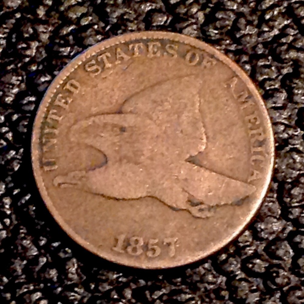 1857 US Flying Eagle Cent cd -