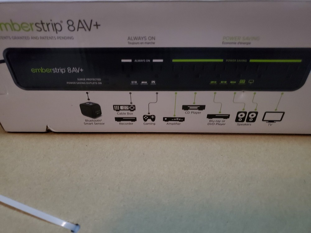 Embertec Emberstrip 8AV+ Fully Automatic Bluetooth Smart Sensor Surge Protected