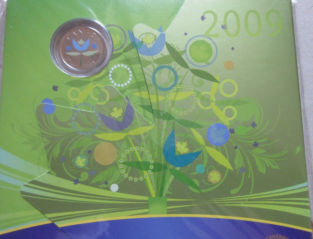2009 Canada Mint Set Coloured Quarter Coin. MINT UNC