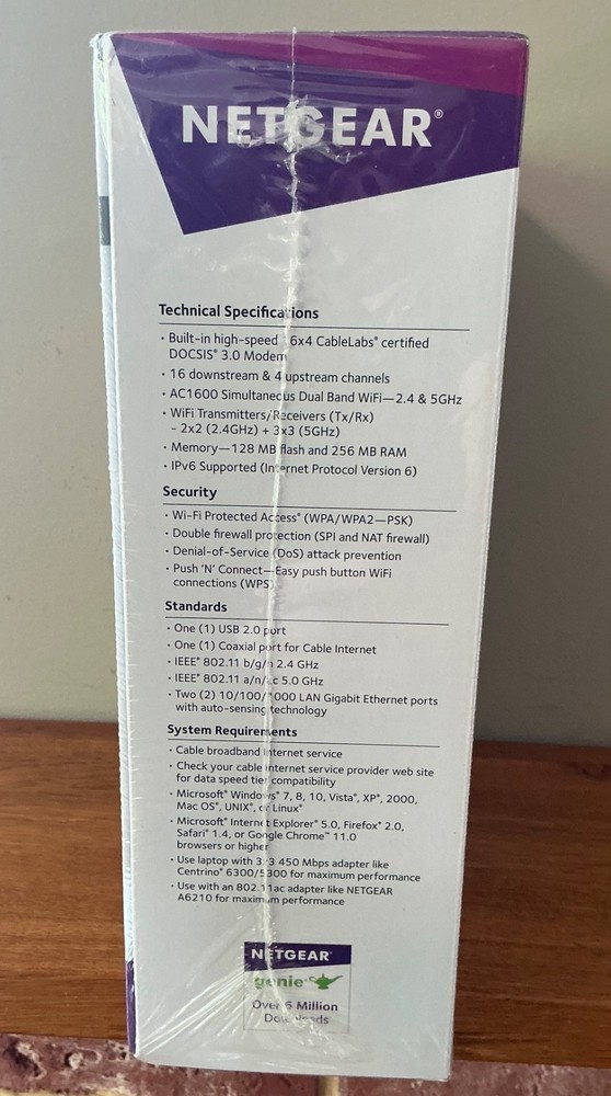 NETGEAR AC1600 WiFi Cable Modem Router