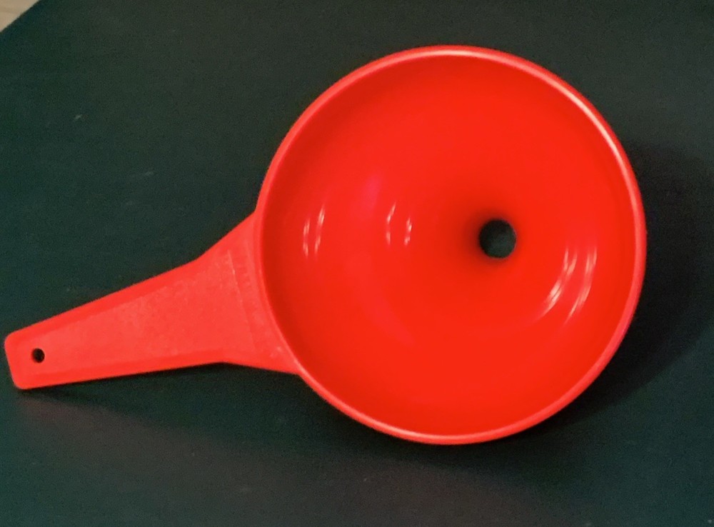 Tupperware “Hershey Kiss” Funnel Red