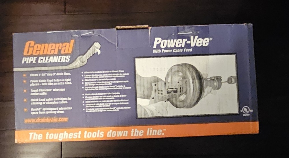 General Wire Super-Vee Electric Drain Cleaner Only The Machine No Cable Includes