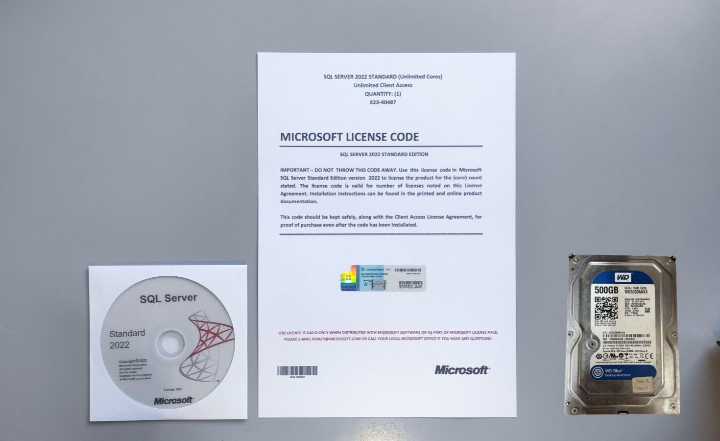 SQL Server 2022 Standard Unlimited Core & Unlimited CALs License & DVD