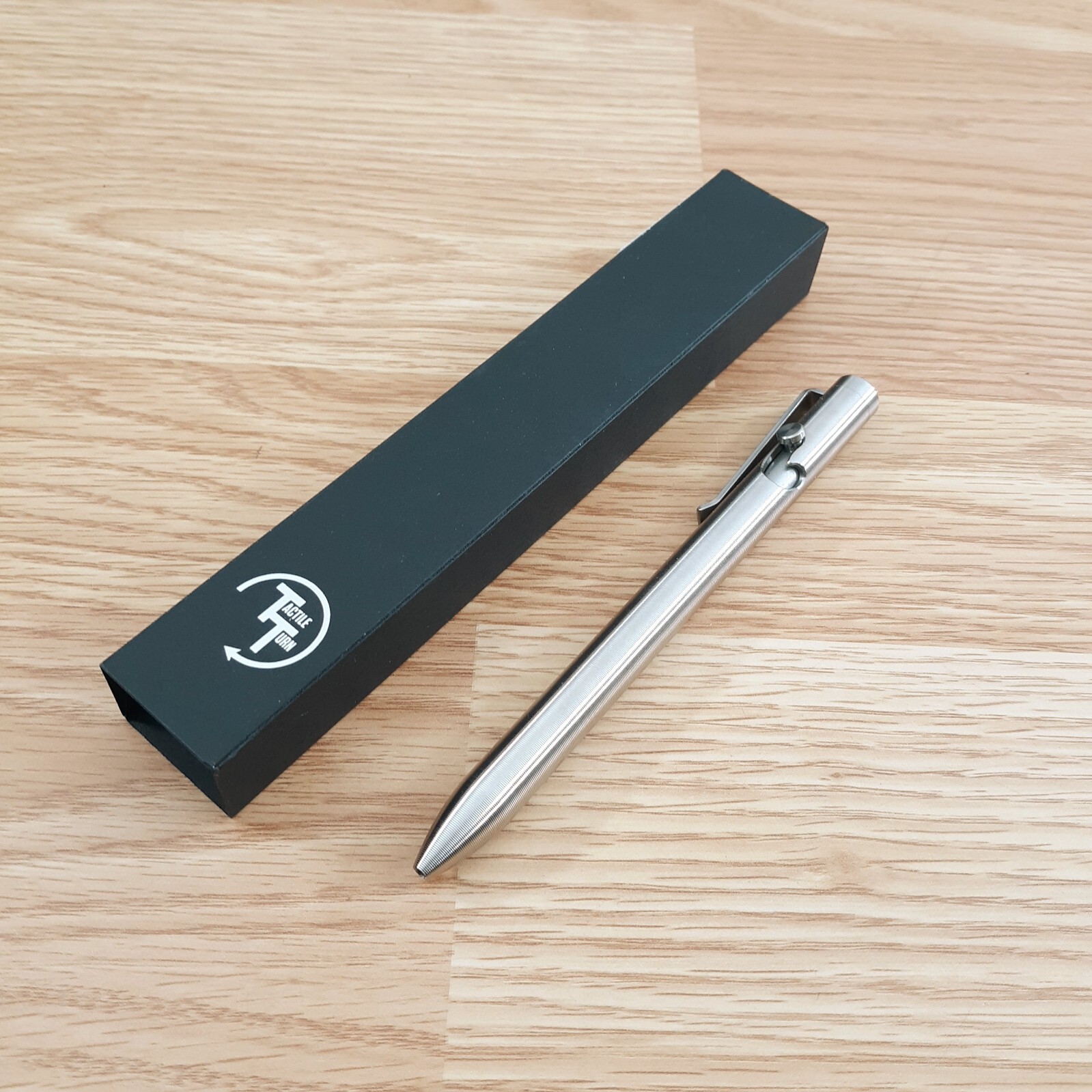 Tactile Turn Bolt Action Pen Standard 5.6" Machined From Titanium Pocket Clip