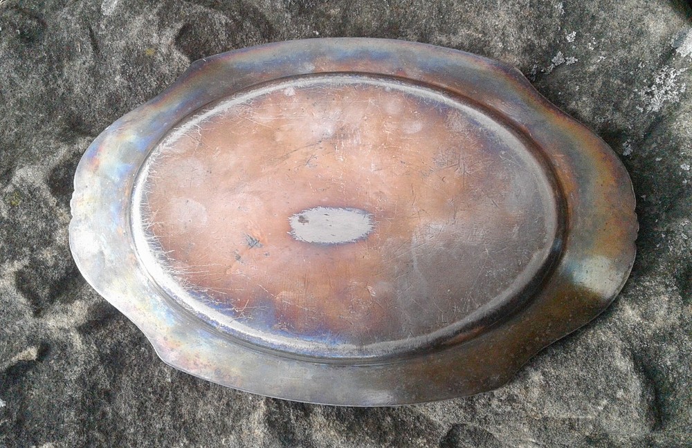 Antique Silver Plate Serving Tray or Platter