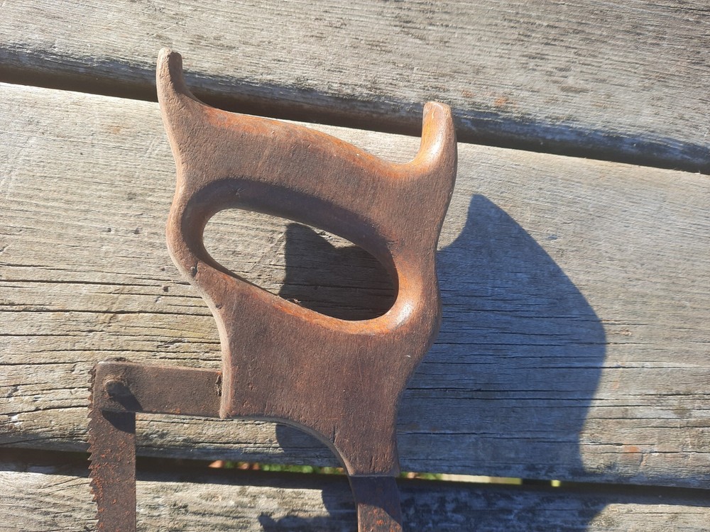 Vintage - Webster Butcher Bone Hack Saw 17" with Wood Handle