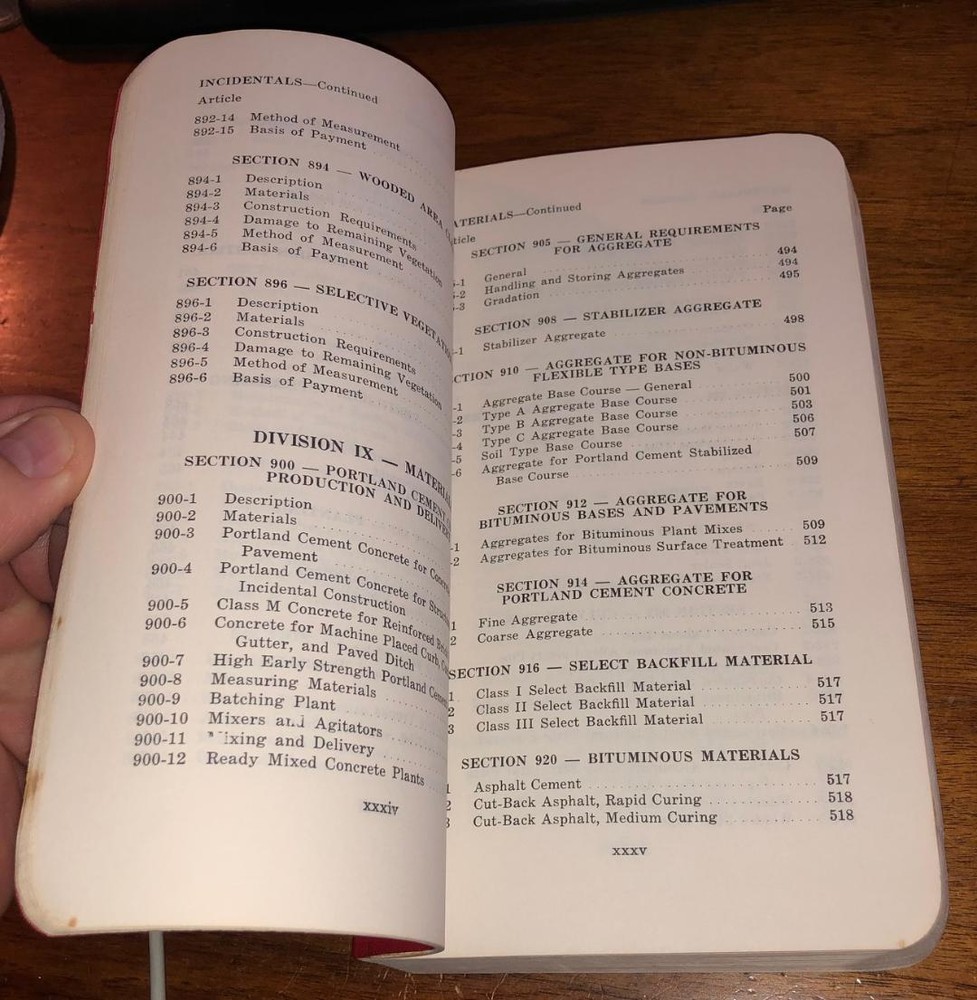 1972 North Carolina Highway Commission Standard Specifications Roads Structures