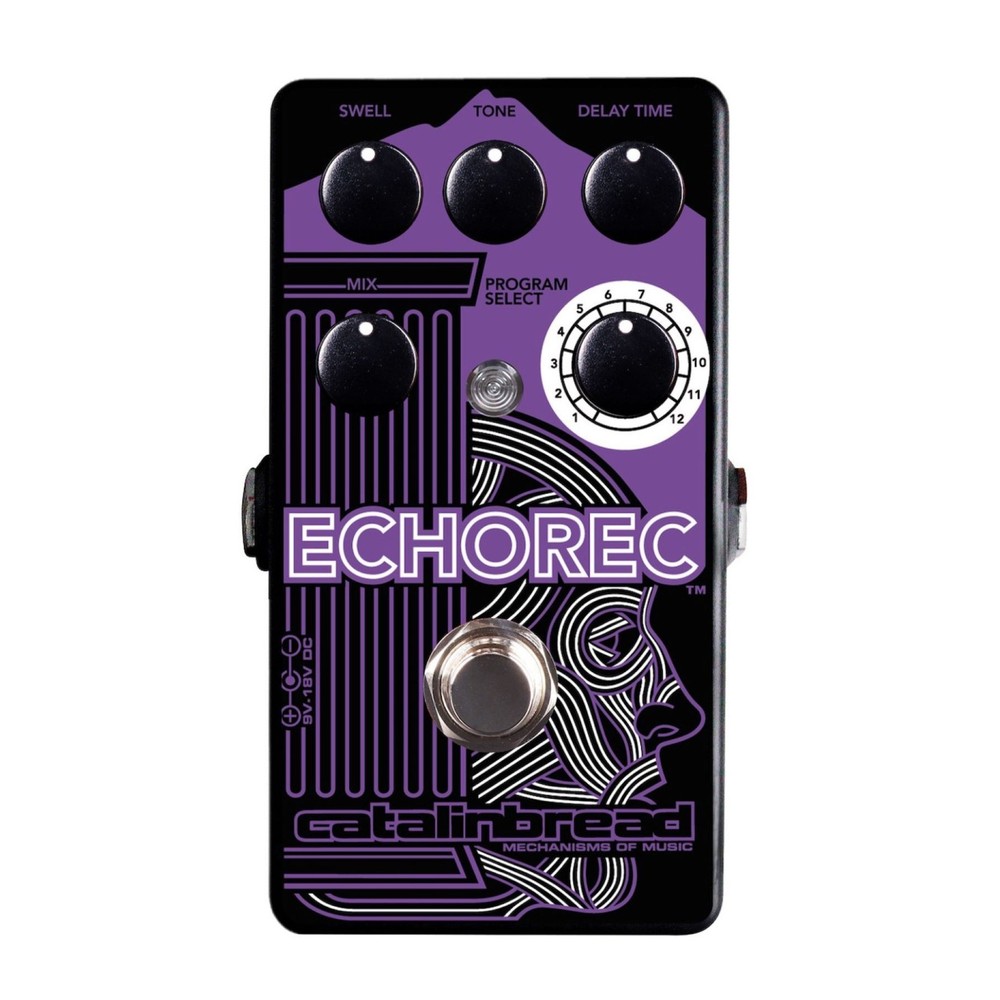 Catalinbread ECHOREC Multi Head Delay Guitar Effects Pedal Purple