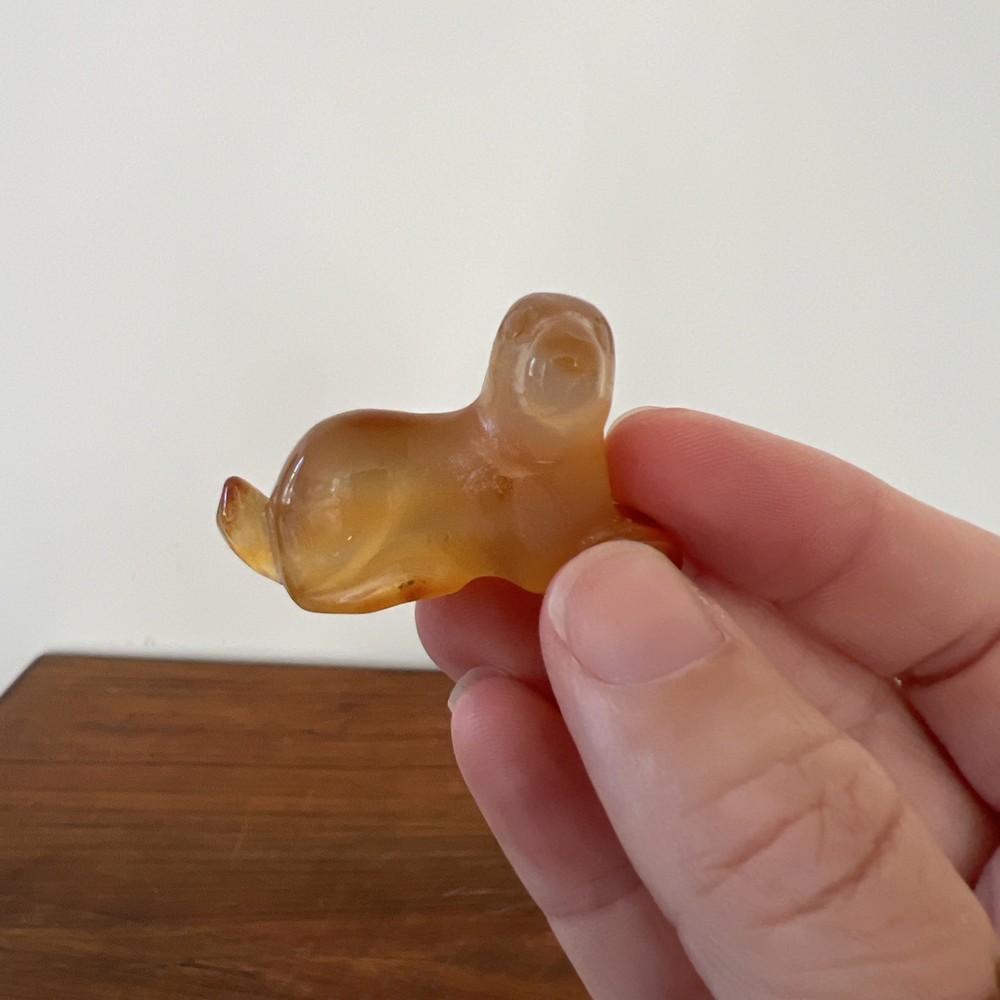 Carved Stone Agate Rabbit Bunny Miniature