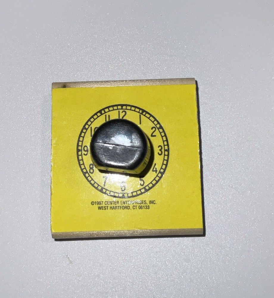 1997 Clock with Numbers Rubber Stamp by Center Enterprises Learning Tool