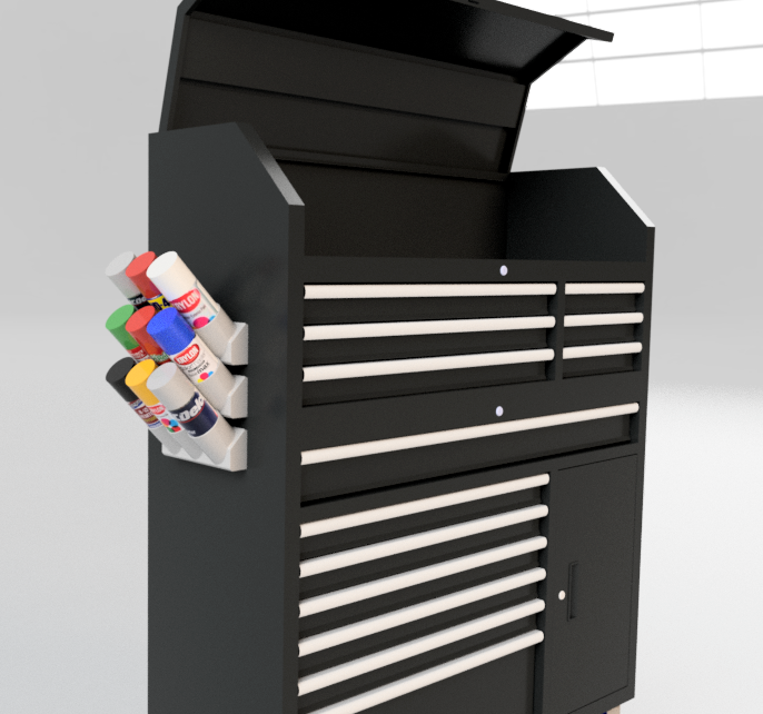 S&S MAGNETIC CAN ORGANIZER HOLDER SPRAY PAINT LUBRICANT TOOL BOX WORK BENCH USA