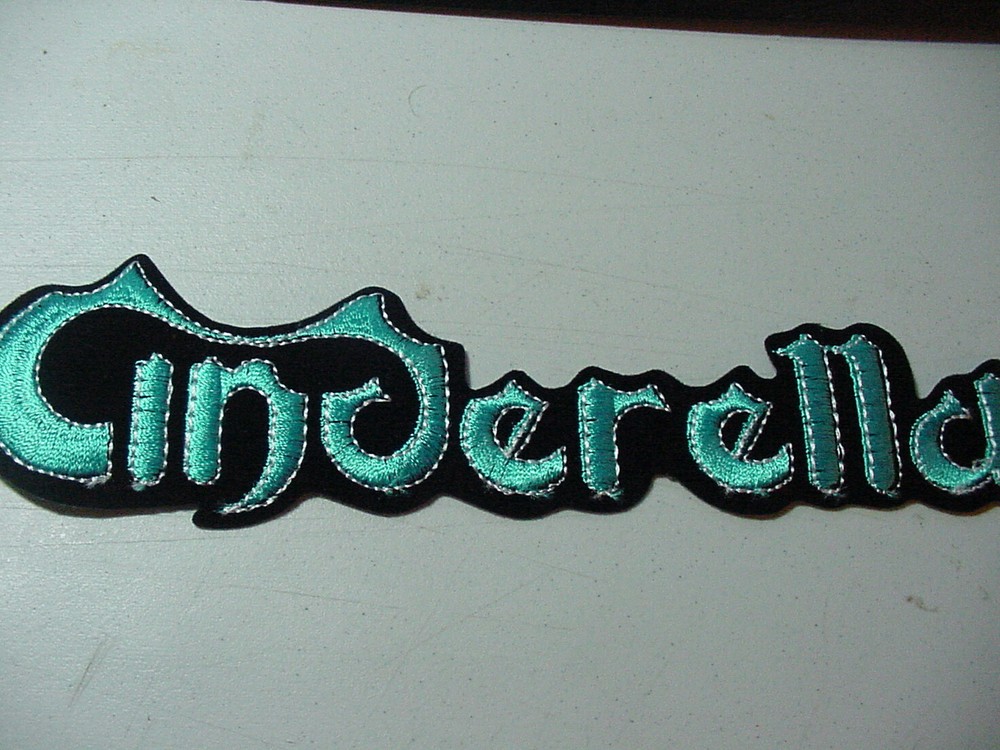 2 large CINDERELLA PATCH EMBROIDERED 80'S METAL-IRON ON PATCH-licensed 10"