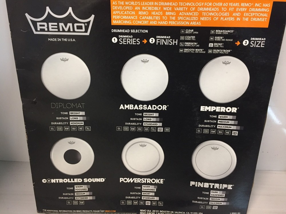 Remo 16" Controlled Sound Clear Black Dot Drumhead CS-0316-10