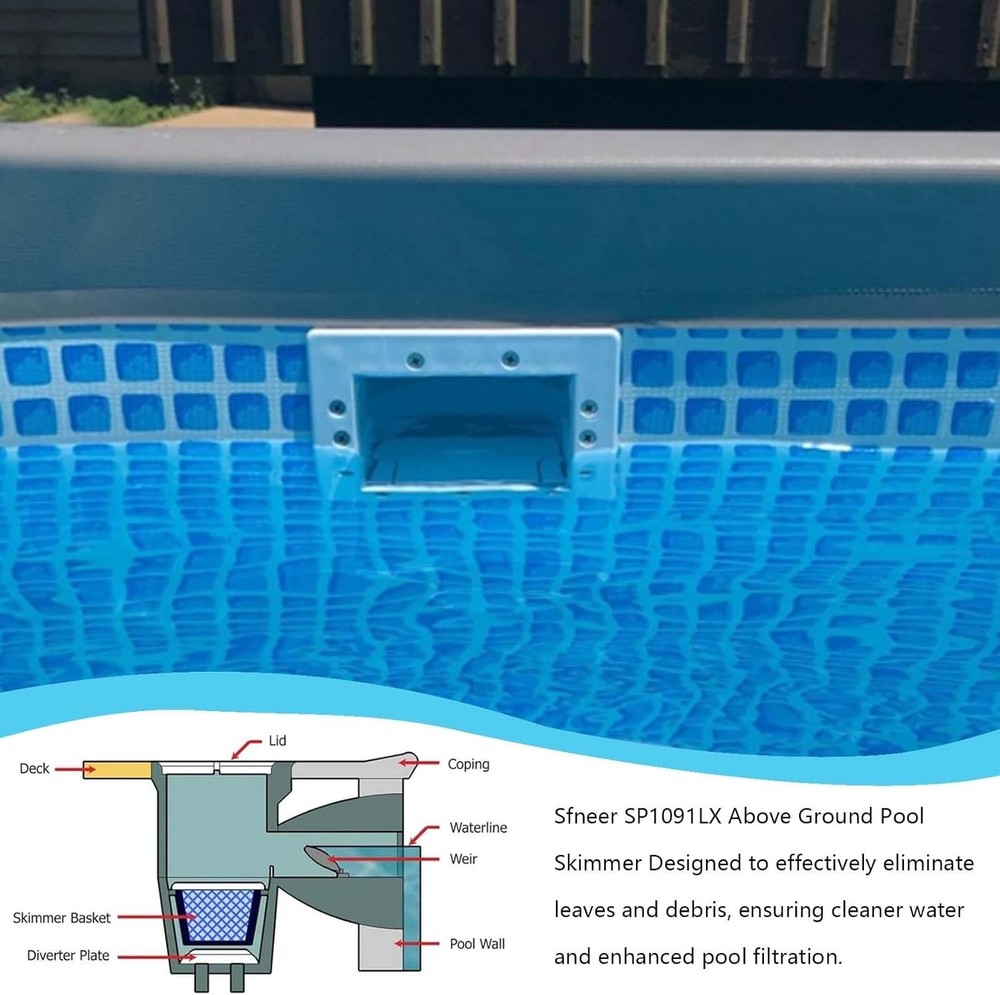 Reliable Above Ground Pool Skimmer - Lightweight, Durable & Includes Accessories