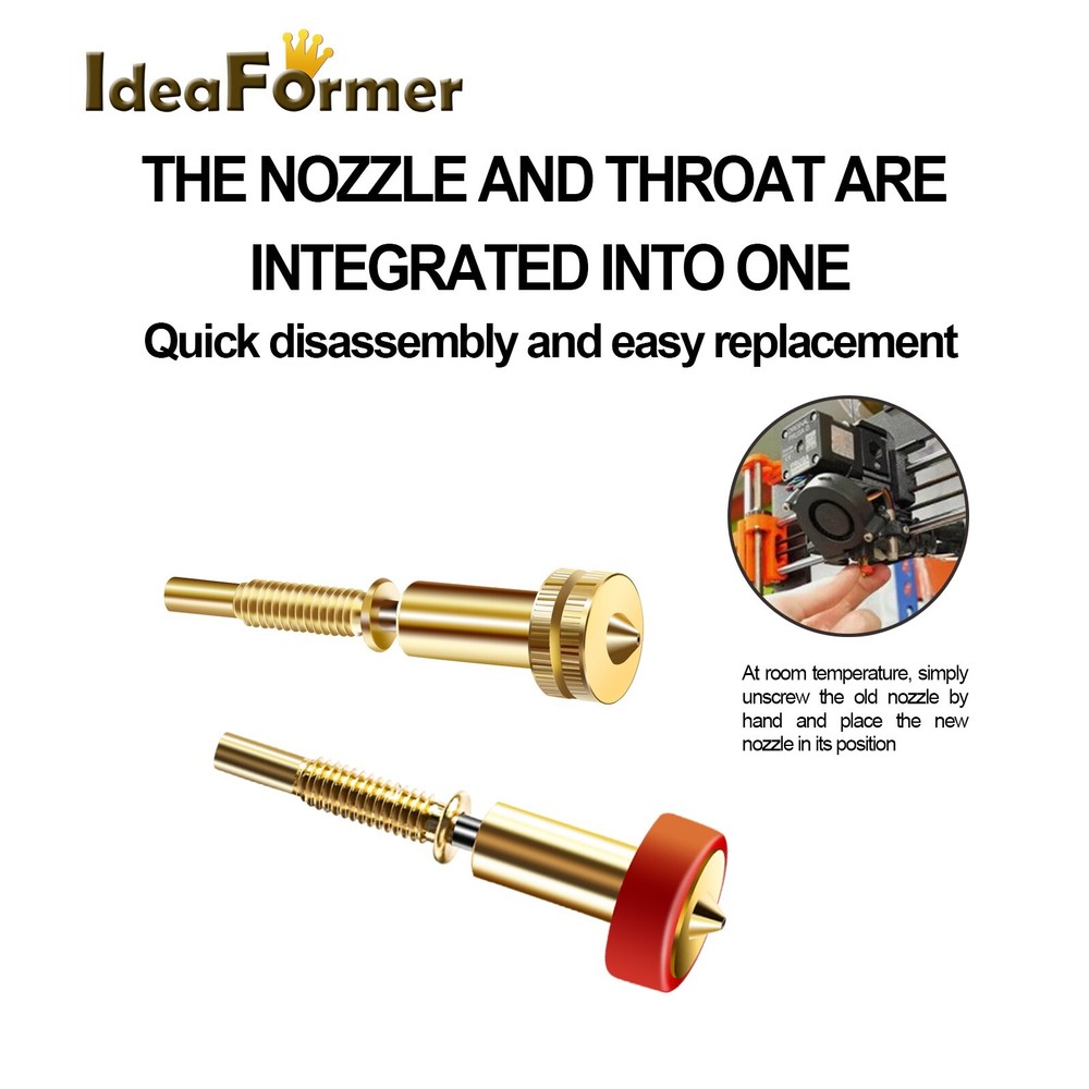 For E3D Revo Hot end Brass Titanium nozzle Printer Accessories 0.4mm