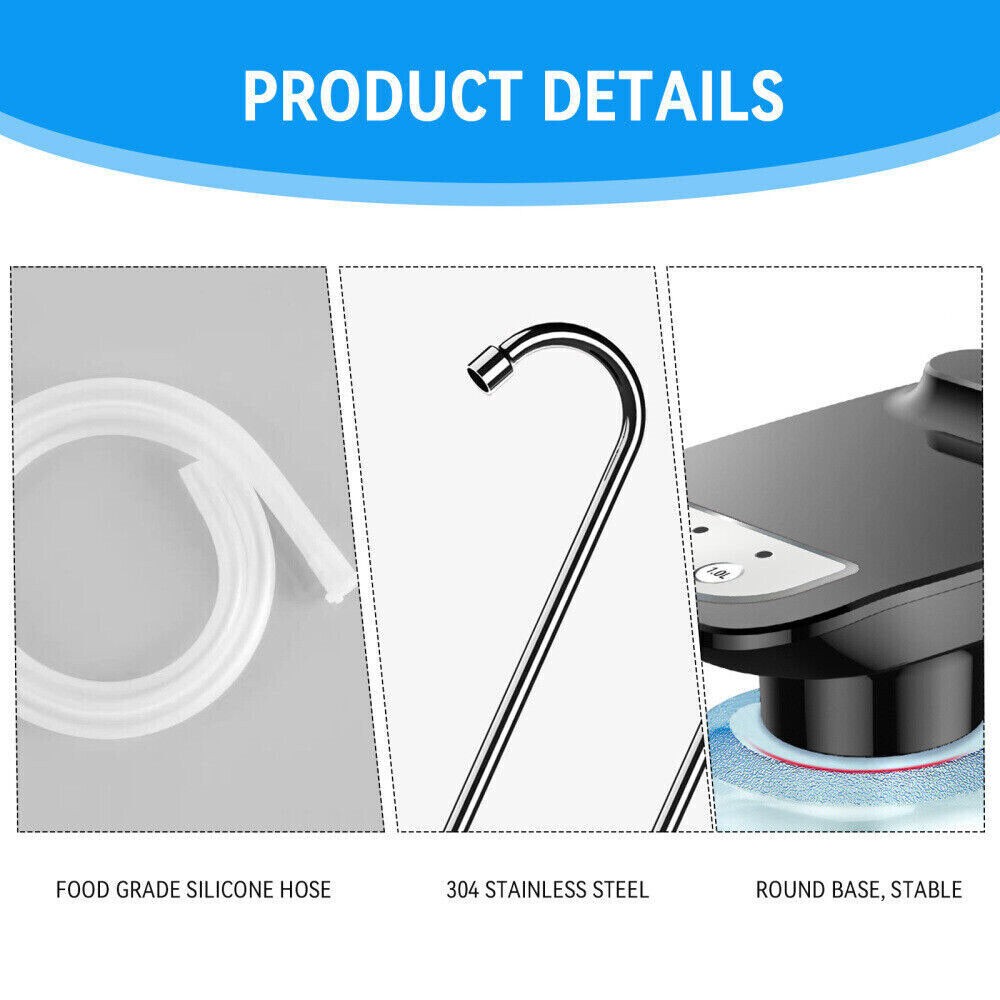 5 Gallon Water Bottle Switch Pump Electric Automatic Universal Jug Dispenser USB