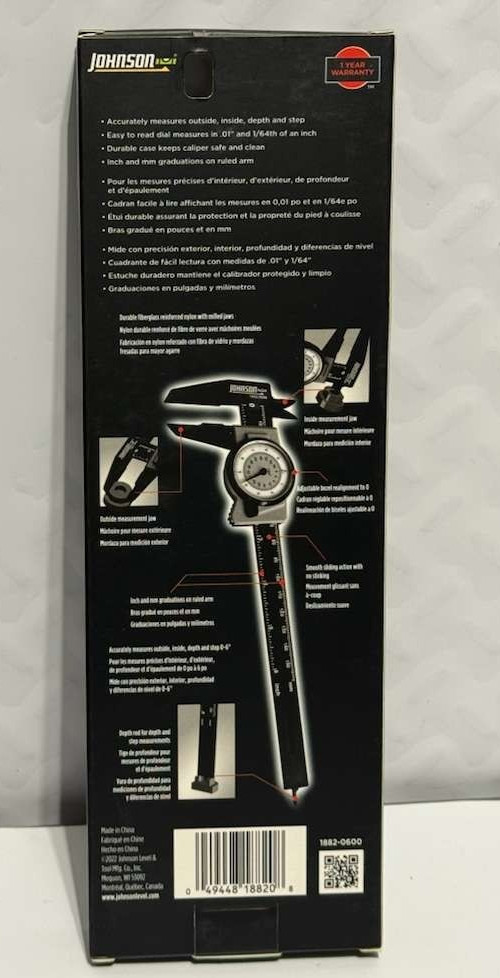 Johnson 1882-0600 6'' Dial Caliper