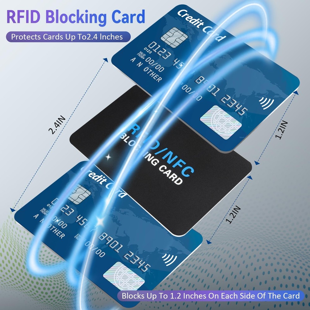RFID Blocking Card 5 Pack Contactless NFC Credit Debit Card Protector
