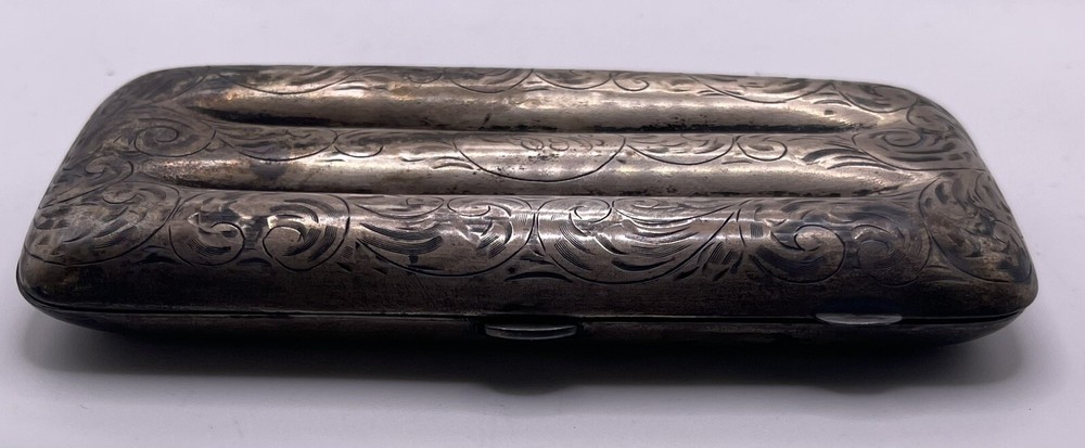Antique Sterling Silver Cigar Holding Case