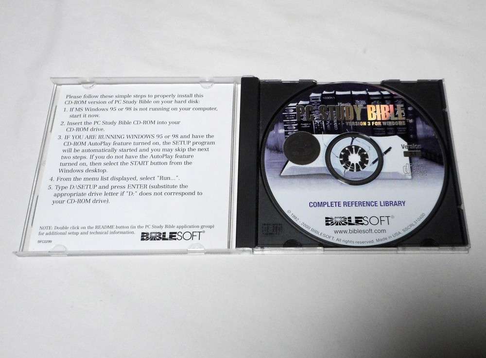 BibleSoft PC Study Bible Complete Reference Library Version 3 Windows Software