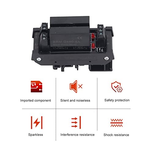 Solid State Relay Module, 3-32VDC Input DIN Rail Mount Resin Seal Plug and