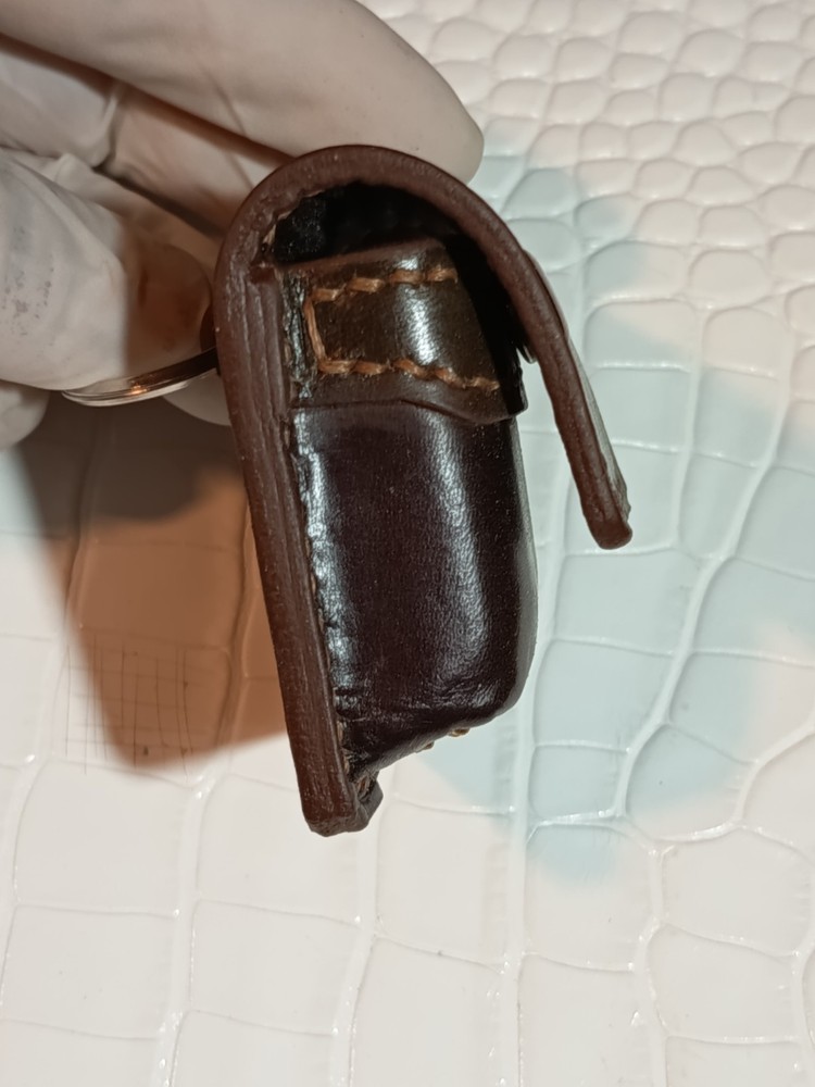 Handmade rigid leather keychain, keychain..