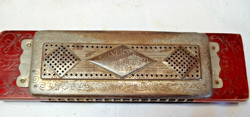 M Hohner Harmonica Hohner's best hammered reeds 7" long