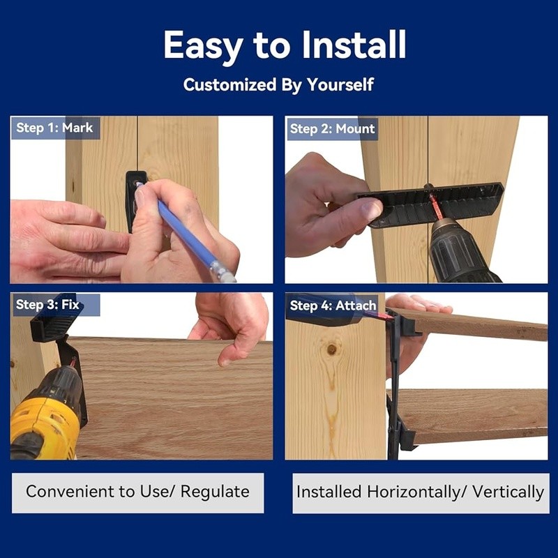 Deck Sunblind System Louver Bracket Kit Outdoor Privacy Shutter Hardware New