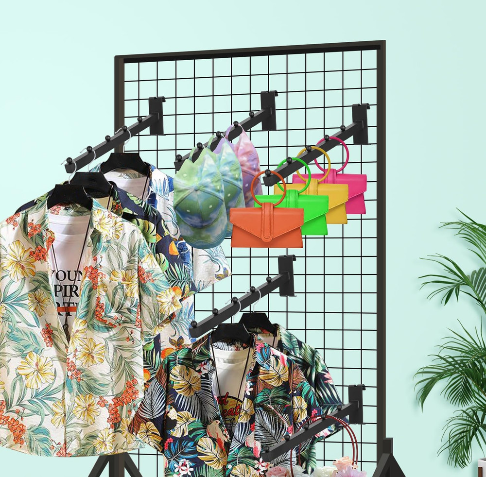 6 Pack Gridwall Waterfall Hooks 5 Ball 12" Gridwall Clothes Hanger Gridwall Wire