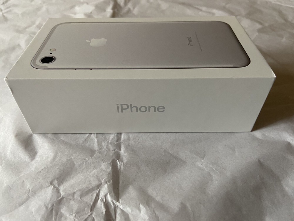 Apple iPhone 7 Empty Box Only 32GB Silver, with Inserts and Stickers