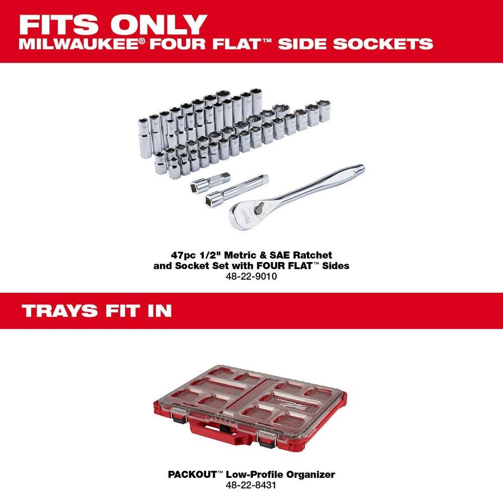 Milwaukee Packout Trays For 47Pc Ratchet & Socket Set