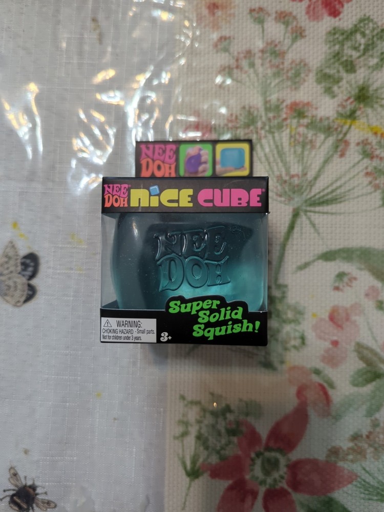 Nee Doh Nice Cube - Super Solid Squish! (Blue)