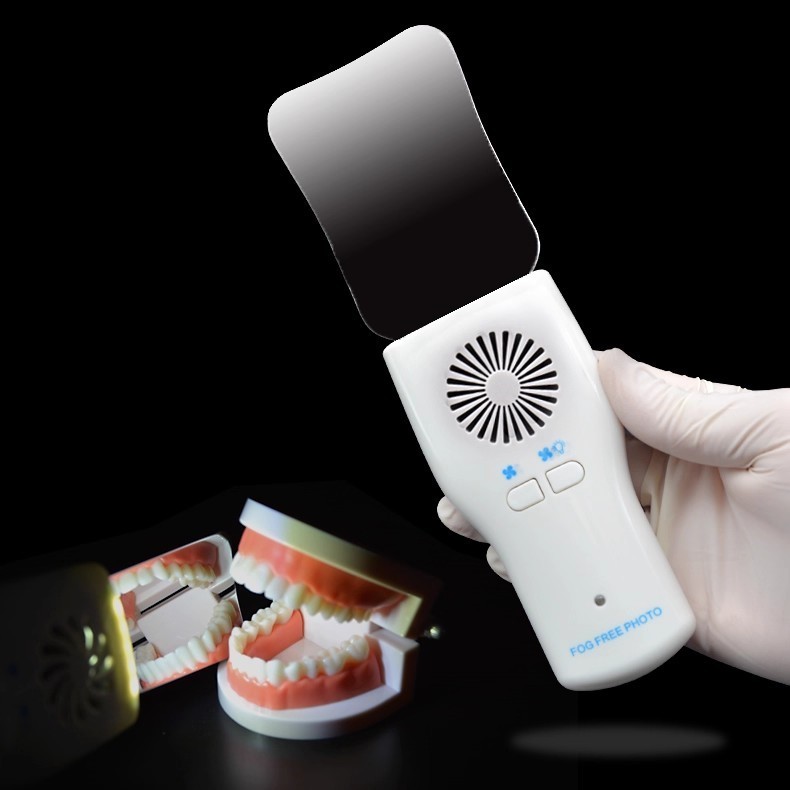 Dental Anti-Fog Mirrors Set Fog Free Intraoral Photography Mirror with LED Light