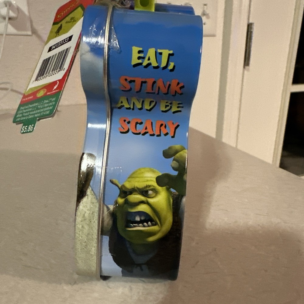 Shrek 3D Embossed Lunch Box & Stocking Cap 2004 Dreamworks