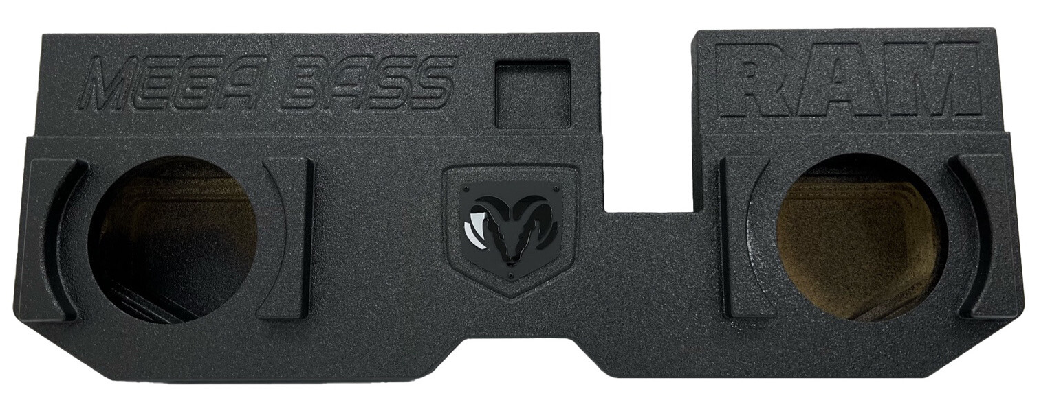 Mega Bass Dodge Ram Quad Cab 02-18 2x10 Inch Subwoofer Box Sub Enclosure Ported