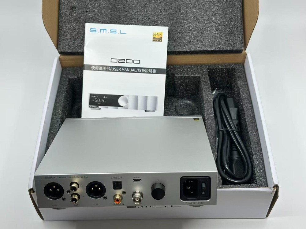 SMSL D200 HiFi Audio Decoder MQA Decoding Support External Clock Input